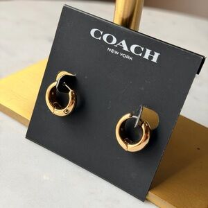 Coach New York Gold-Tone Earrings